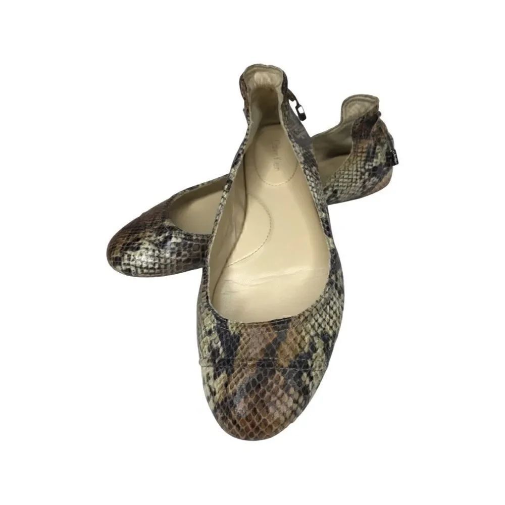 Calvin Klein Priya Faux Snakeskin Leather Flats Size 9.5